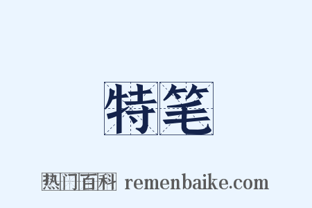 特笔是什么意思的图片